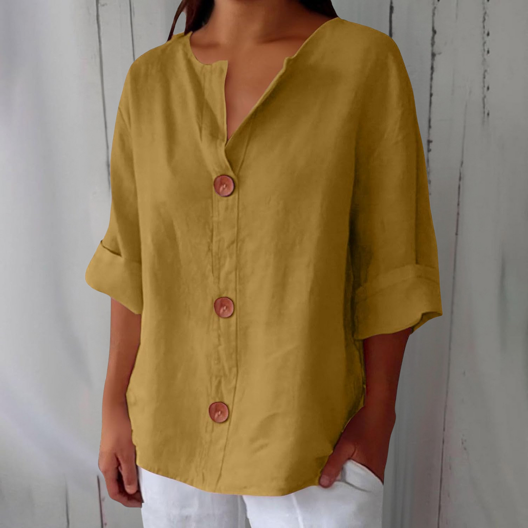 Blusa Estiva Donna | Vestibilità ampia comfort & Bottoni frontali pratici