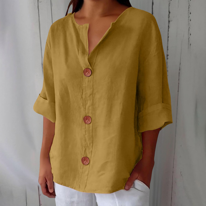 Blusa Estiva Donna | Vestibilità ampia comfort & Bottoni frontali pratici