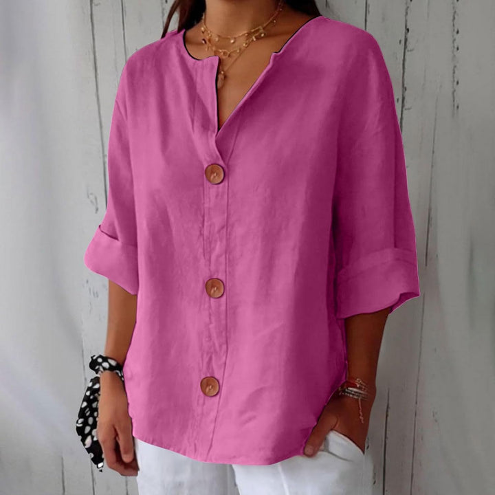 Blusa Estiva Donna | Vestibilità ampia comfort & Bottoni frontali pratici