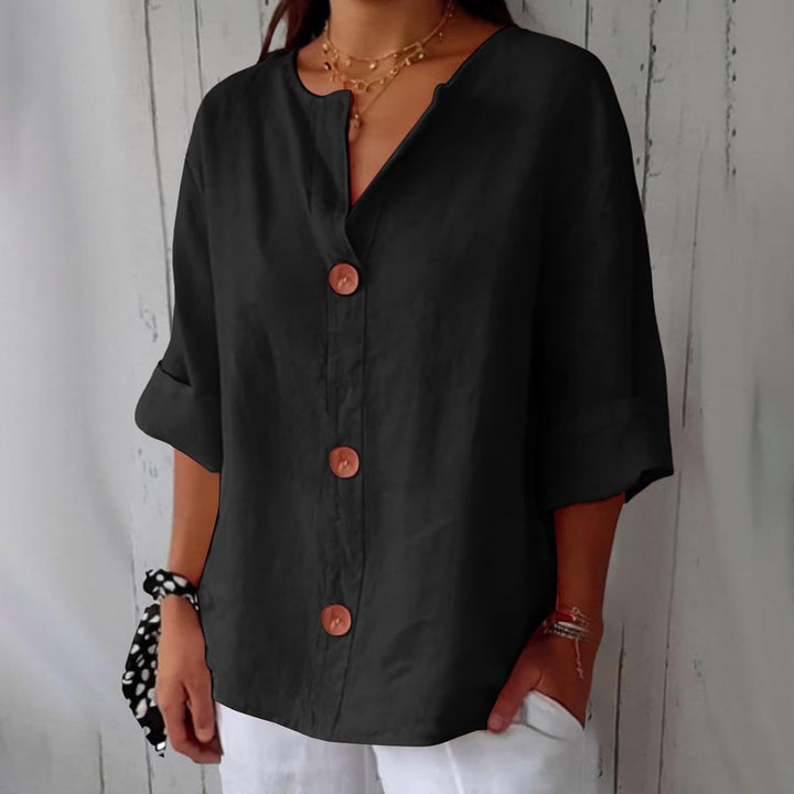 Blusa Estiva Donna | Vestibilità ampia comfort & Bottoni frontali pratici