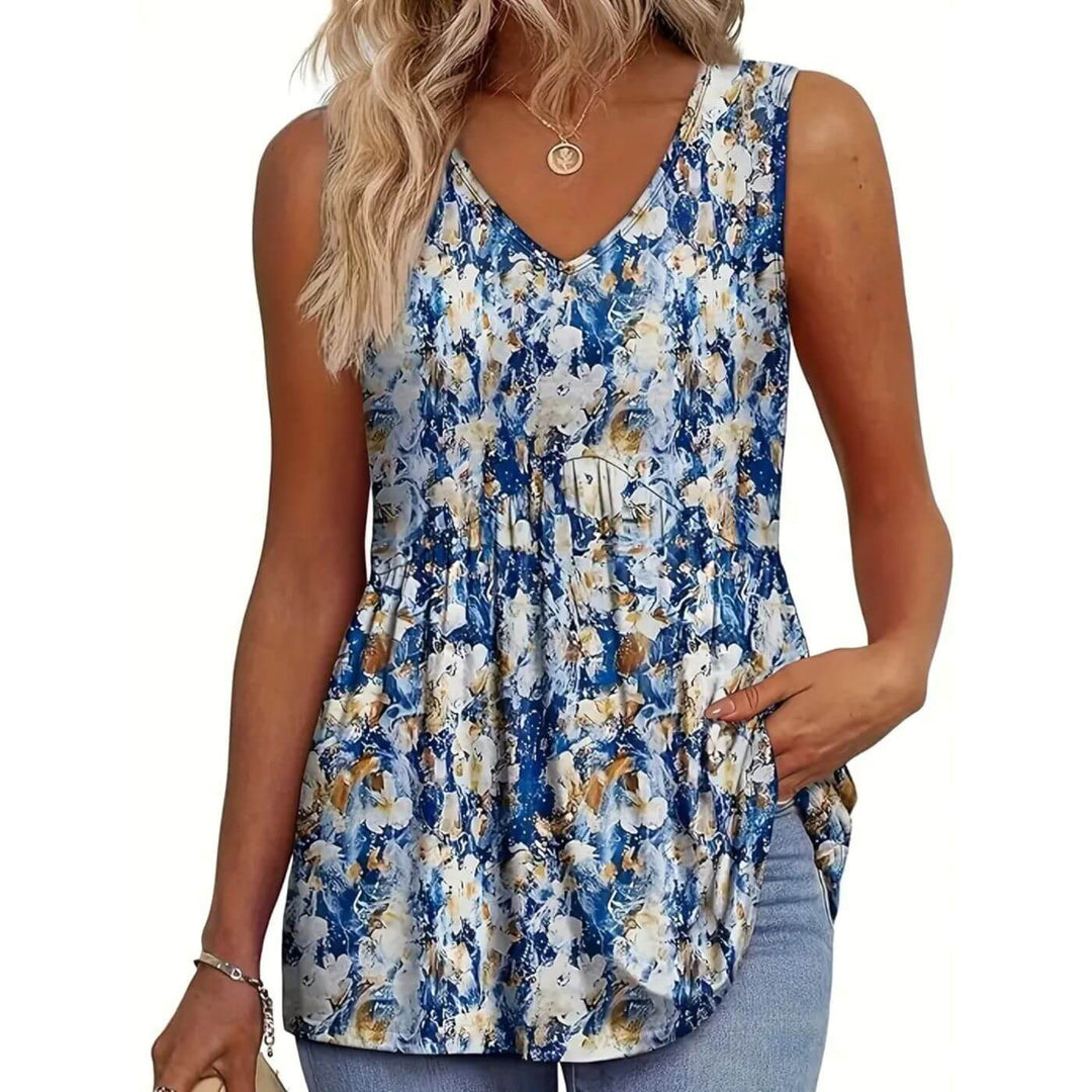 Blusa Testurizzata Fluide Donna | Scollo a V slanciante & Linea ampia comfort