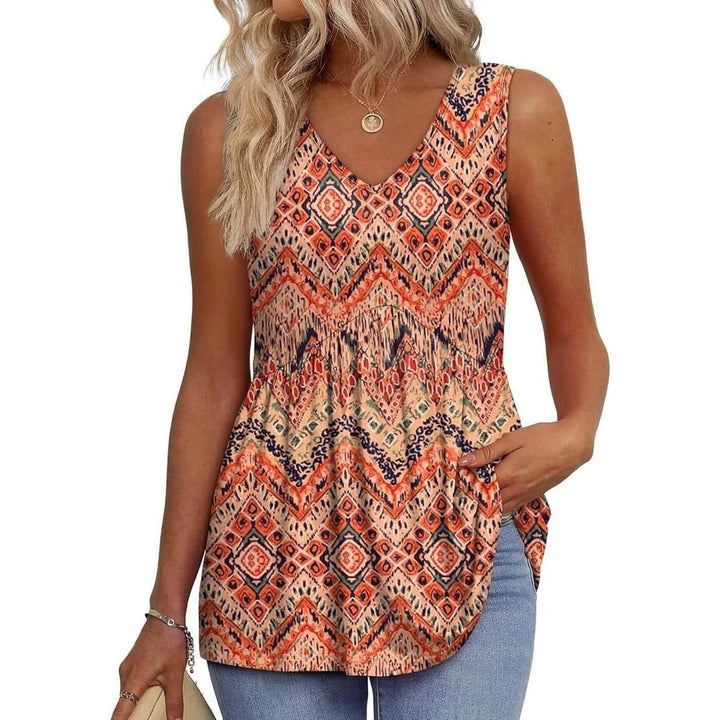 Blusa Testurizzata Fluide Donna | Scollo a V slanciante & Linea ampia comfort