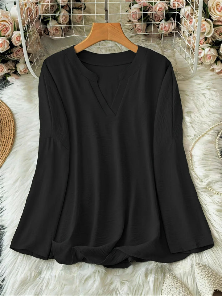 Blusa a V in tessuto leggero Donna | Vestibilità Morbida & Comfort Traspirante
