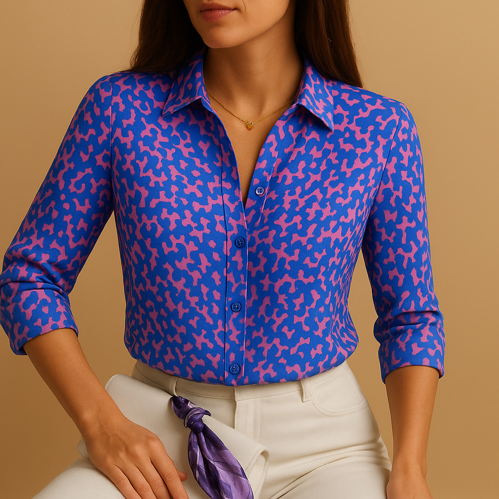 Blusa con stampa colorata per donna | Veerle 10