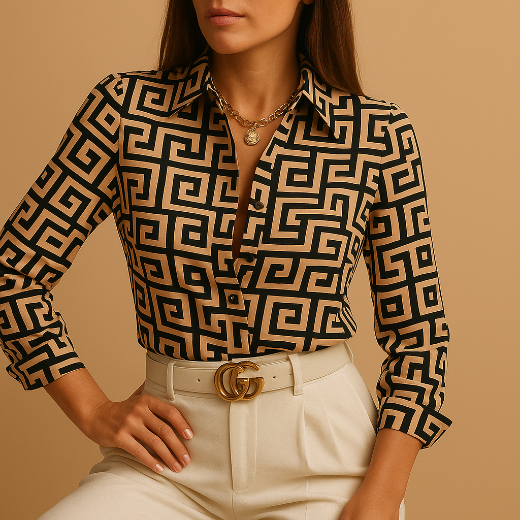 Blusa con stampa colorata per donna | Veerle 11