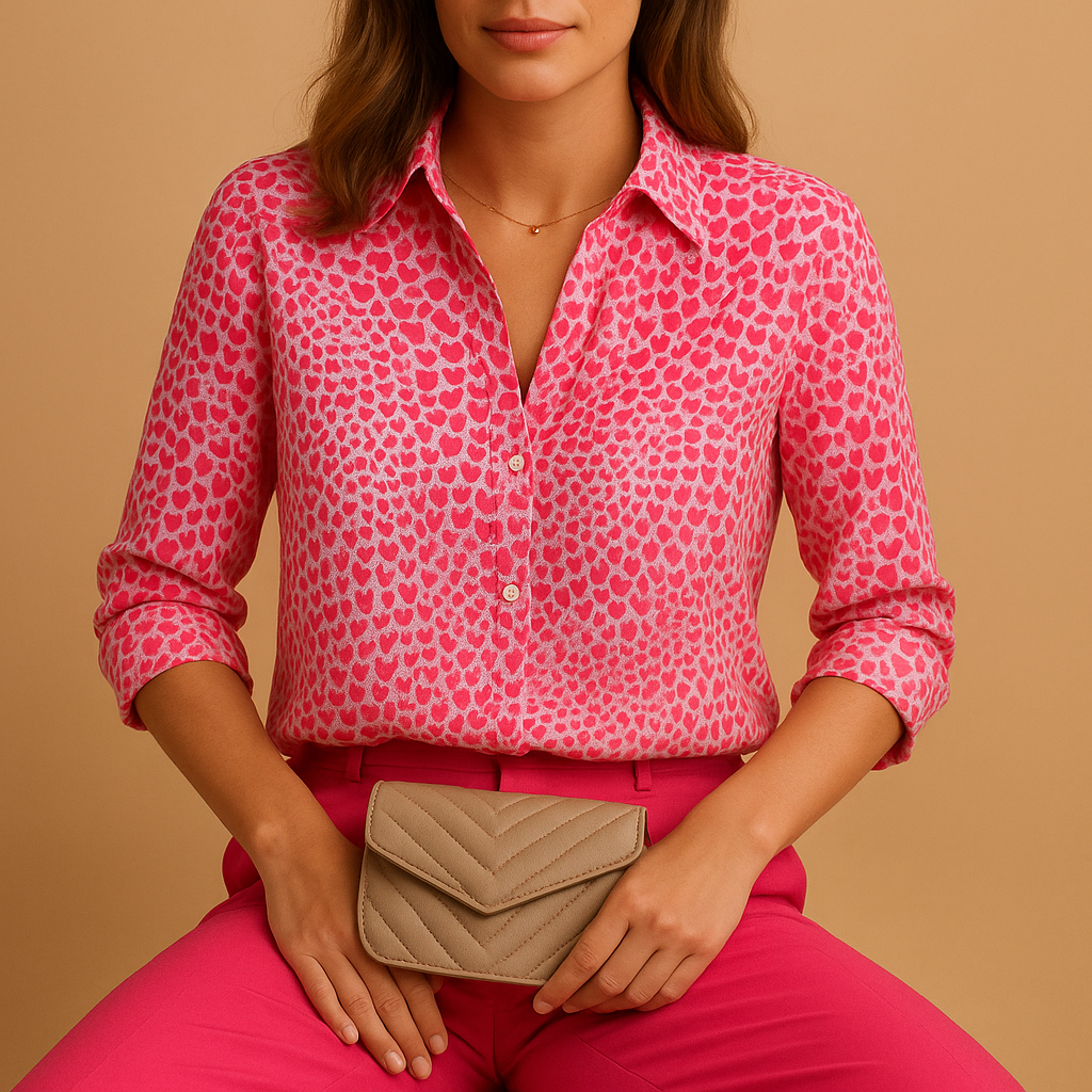 Blusa con stampa colorata per donna | Veerle 4