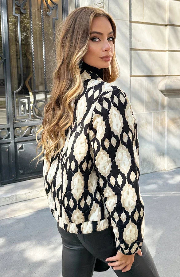 Giacca Bomber Donna Stile Boho Vestibilità Regular
