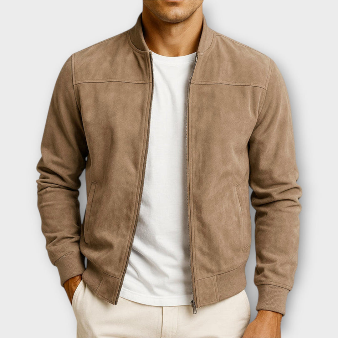 Giacca Bomber Uomo in Camoscio Slim Fit - Vesarelli