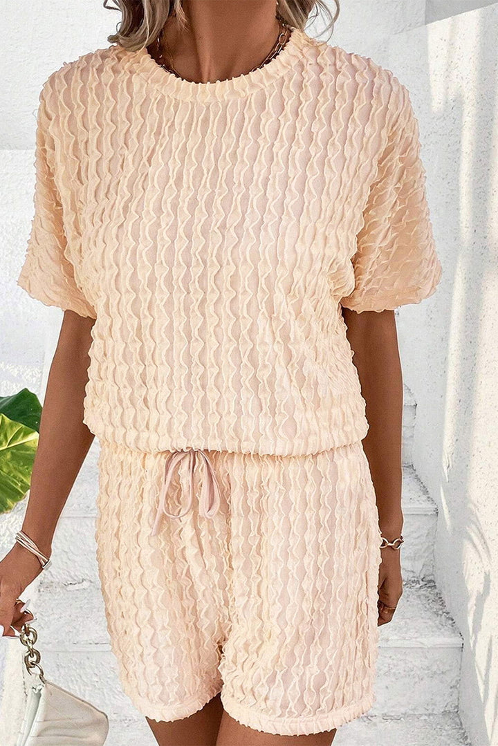 Bondi Bliss: Chic 2-Piece Textured Summer Set - Lizabella Fashion -  -  - Bondi Bliss: Chic 2-Piece Textured Summer Set - Lizabella Fashion - #tag1# - #tag2#