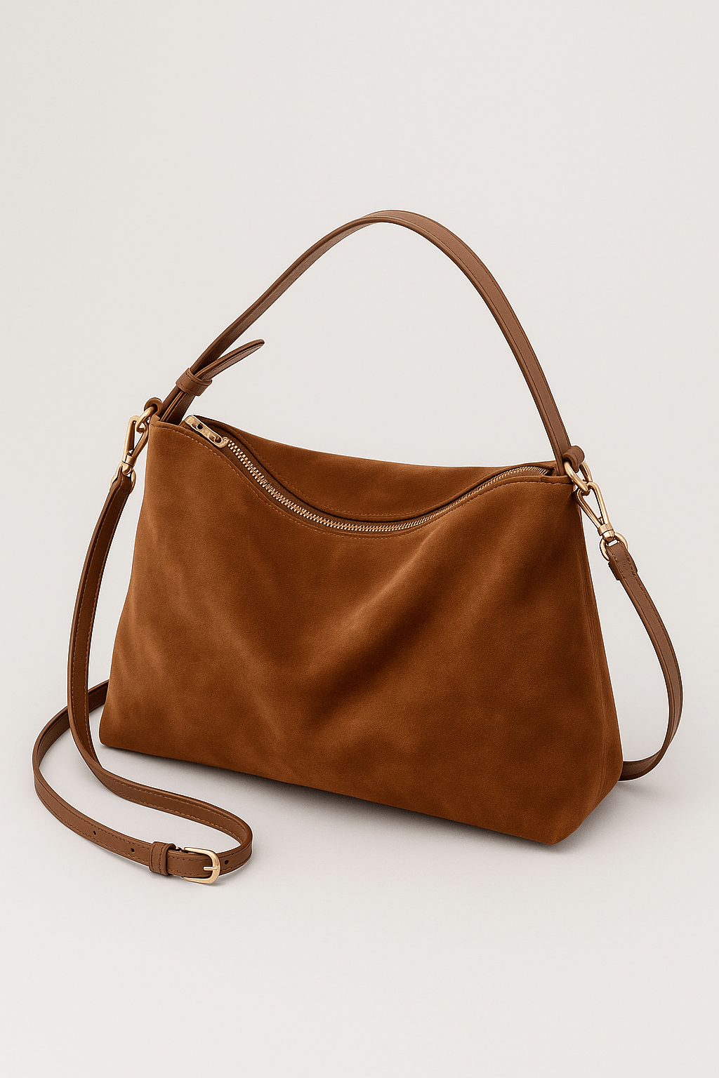Borsa Tracolla Donna in Pelle Scamosciata Elegante Raffinata - Vesarelli