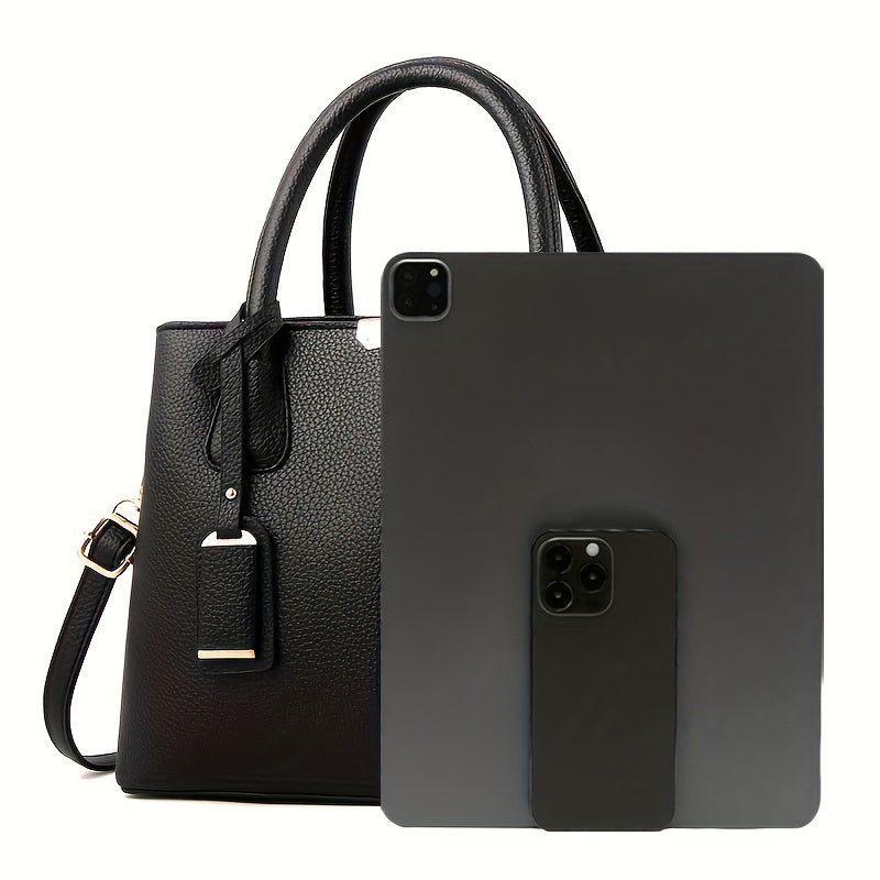 Borsa a mano elegante e spaziosa da donna in pelle PU versatile 1