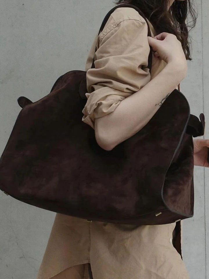 Borsa a mano grande ed elegante da donna in pelle vegana funzionale 4