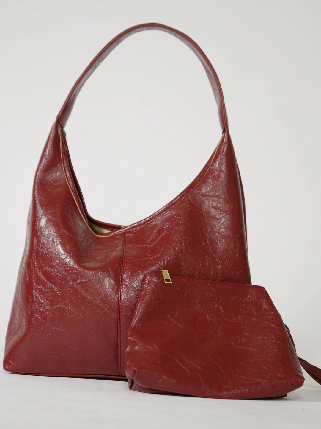 Borsa a mano pratica in pelle invecchiata da donna, resistente ed elegante 7