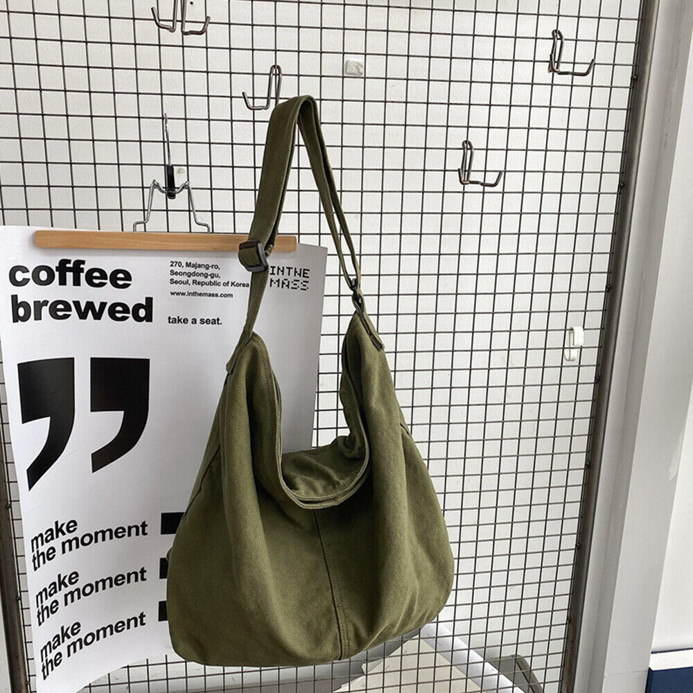 Borsa a tracolla casual da donna, funzionale, in tela resistente 2