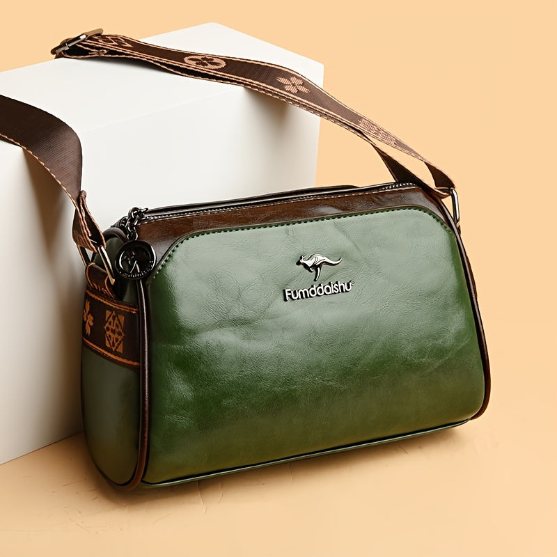 Borsa a tracolla elegante da donna in pelle vegana funzionale 9
