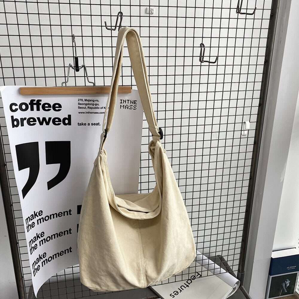 Borsa a tracolla spaziosa da donna, regolabile, in tessuto resistente 1