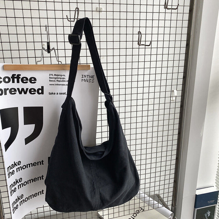 Borsa a tracolla spaziosa da donna, regolabile, in tessuto resistente 5