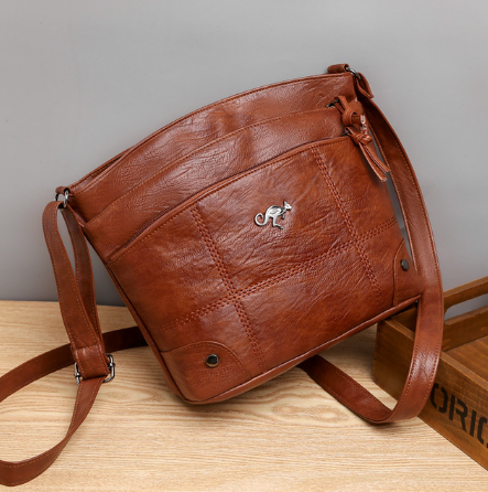 Borsa Tracolla Donna in PU Vintage Pratica Quotidiana - Vesarelli