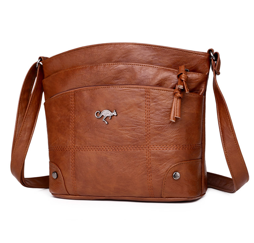 Borsa a tracolla vintage da donna in PU pratica per l'uso quotidiano 1