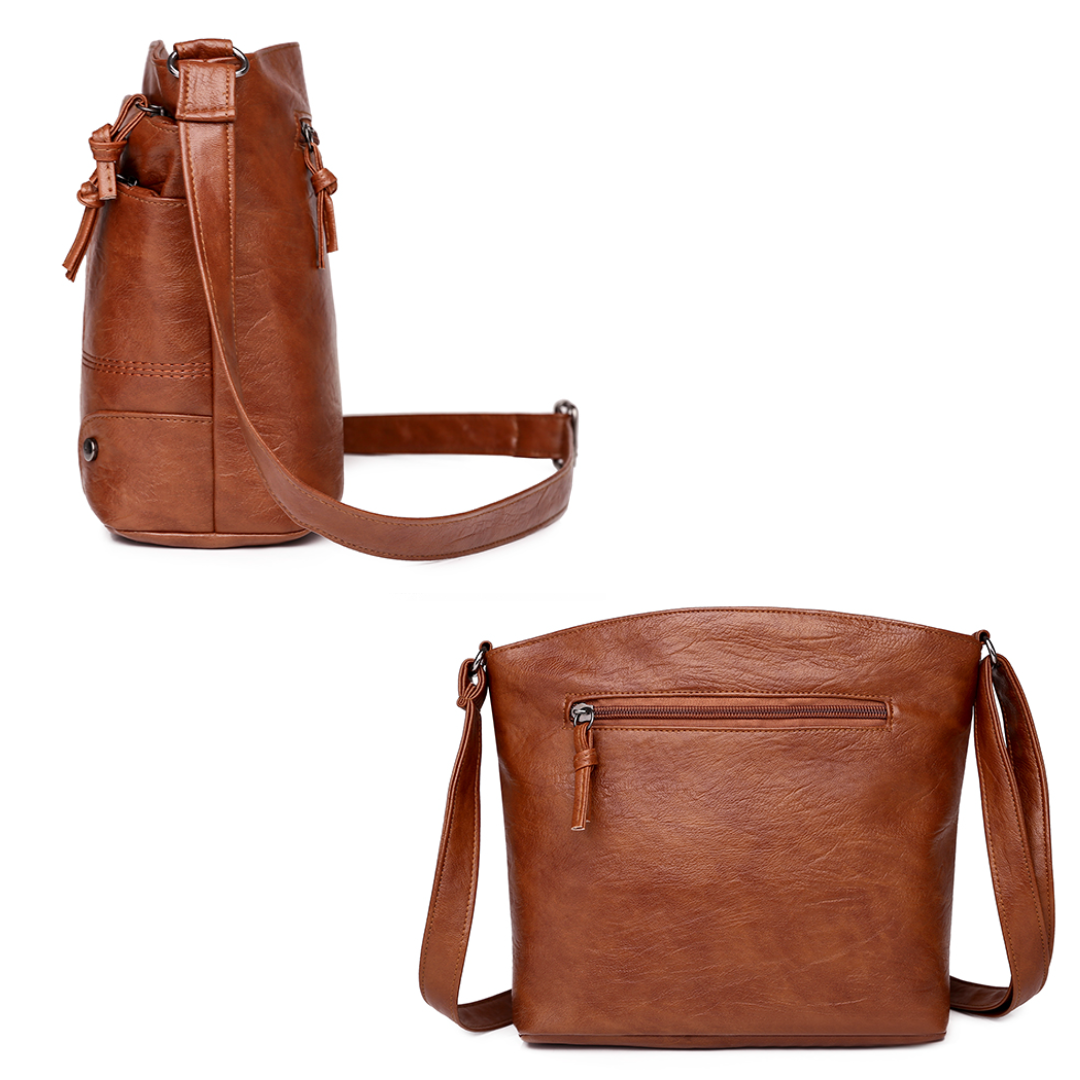 Borsa a tracolla vintage da donna in PU pratica per l'uso quotidiano 2