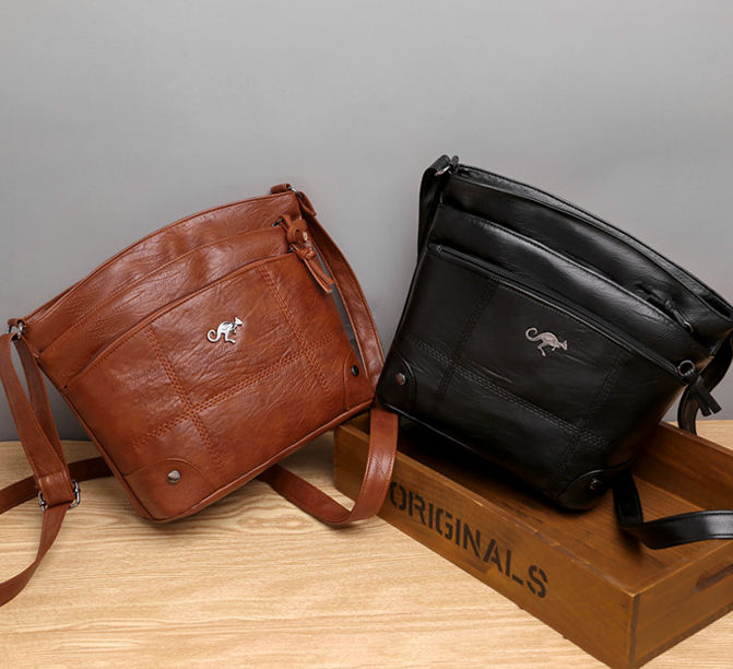 Borsa a tracolla vintage da donna in PU pratica per l'uso quotidiano 3