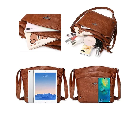 Borsa a tracolla vintage da donna in PU pratica per l'uso quotidiano 4