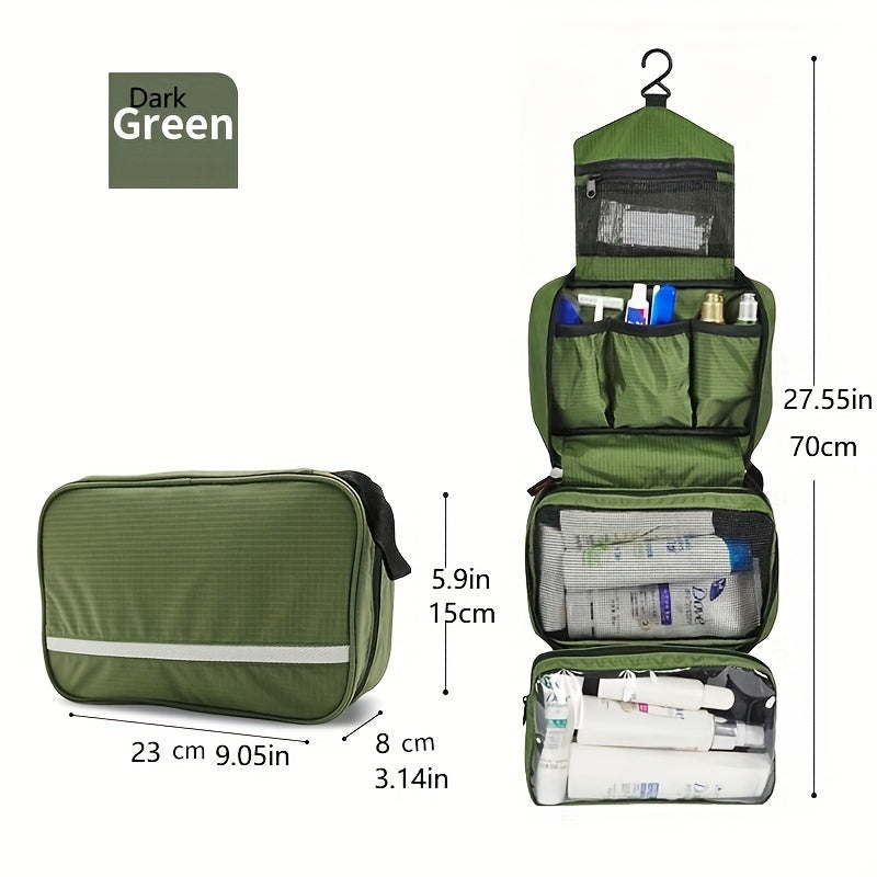 Borsa da Toilette Sospesa Compatta per Viaggi e Uso Quotidiano – Organizer Salvaspazio 25,5 x 15 x 10 cm in Tessuto Resistente 8