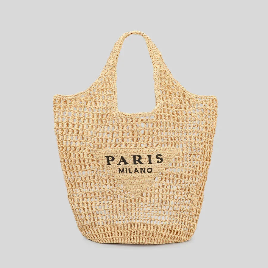 Borsa Spiaggia Donna Intrecciata a Mano Resistente - Vesarelli