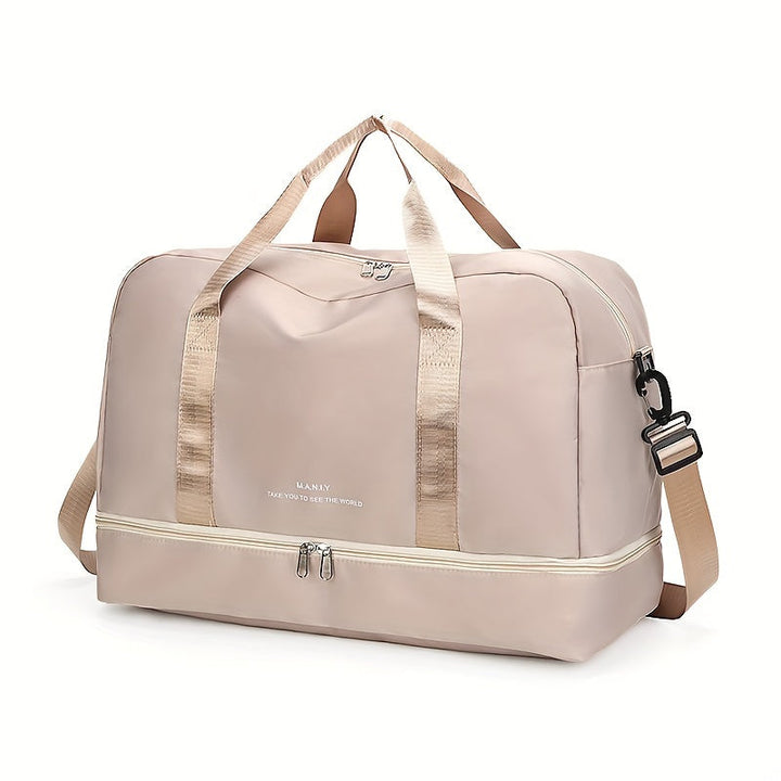 Borsa da viaggio spaziosa unisex per avventure in pelle vegana 11