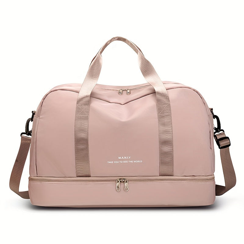 Borsa da viaggio spaziosa unisex per avventure in pelle vegana 14