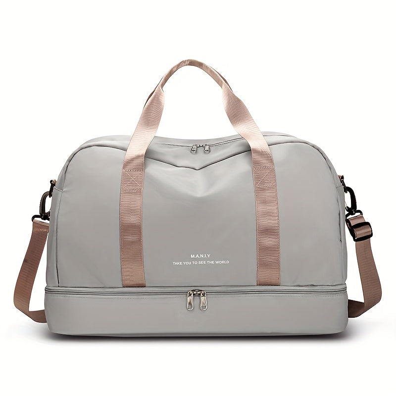 Borsa da viaggio spaziosa unisex per avventure in pelle vegana 16