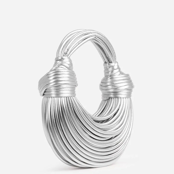 Borsa elegante da donna con design a nodo, lavorazione artigianale di alta qualità 9