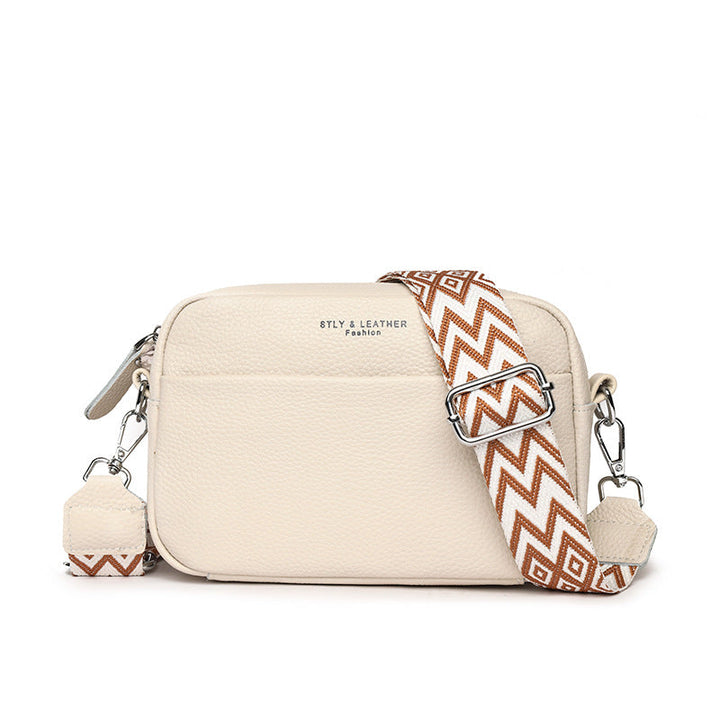 Borsa Donna Vera Pelle Misto Poliestere Cotone Resistente - Vesarelli