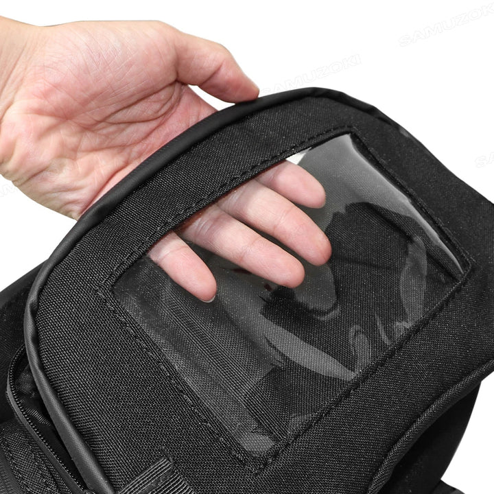 Borsa portaoggetti per manubrio e parabrezza della motocicletta - Supporto per telefono touchscreen, custodia per serbatoio carburante, custodia per auricolari per Vespa e TMAX 2