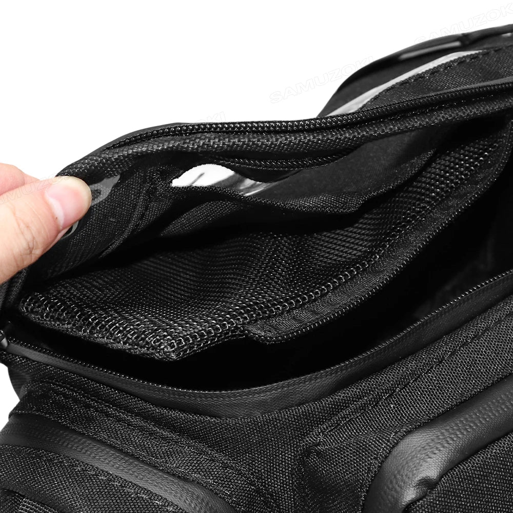 Borsa portaoggetti per manubrio e parabrezza della motocicletta - Supporto per telefono touchscreen, custodia per serbatoio carburante, custodia per auricolari per Vespa e TMAX 3