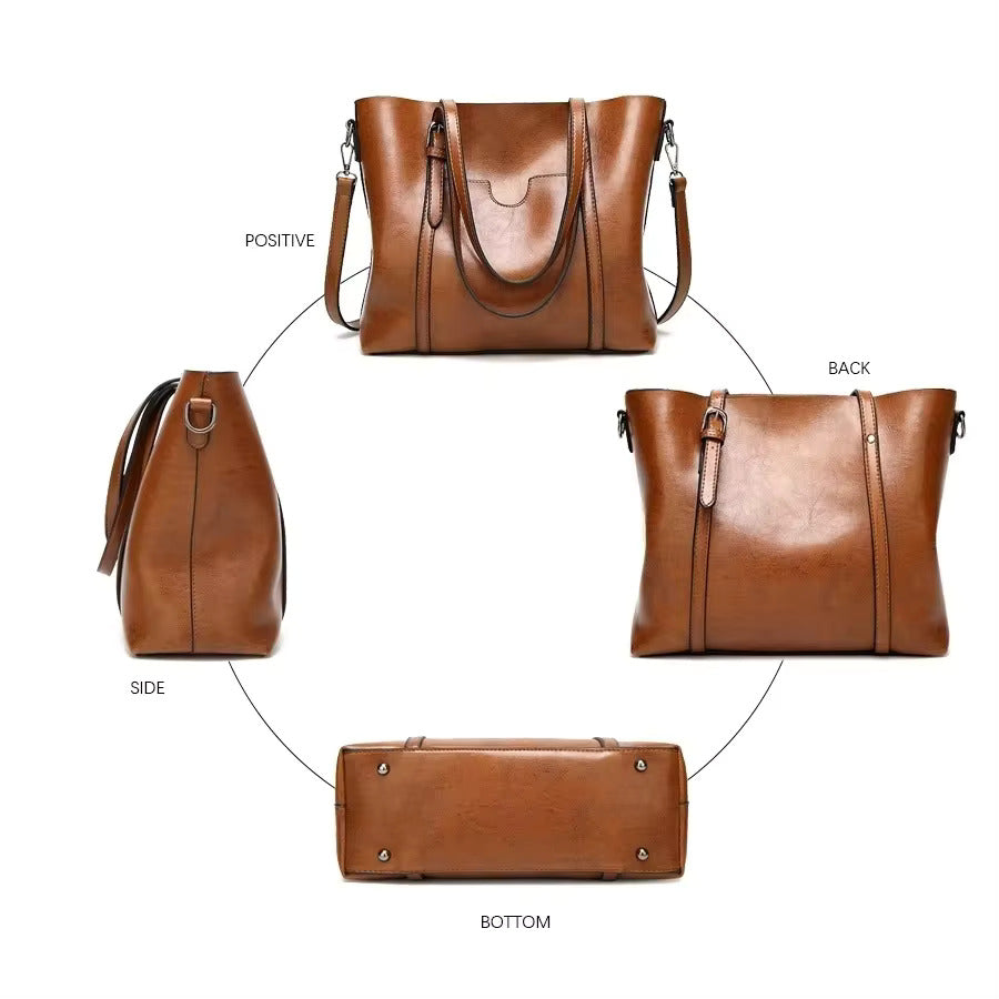 Borsa tote elegante da donna in materiale morbido e versatile 2