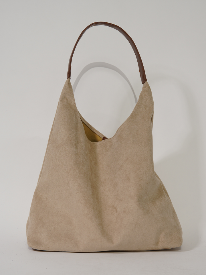 Borsa tote in pelle elegante da donna, versatile, scamosciata 12