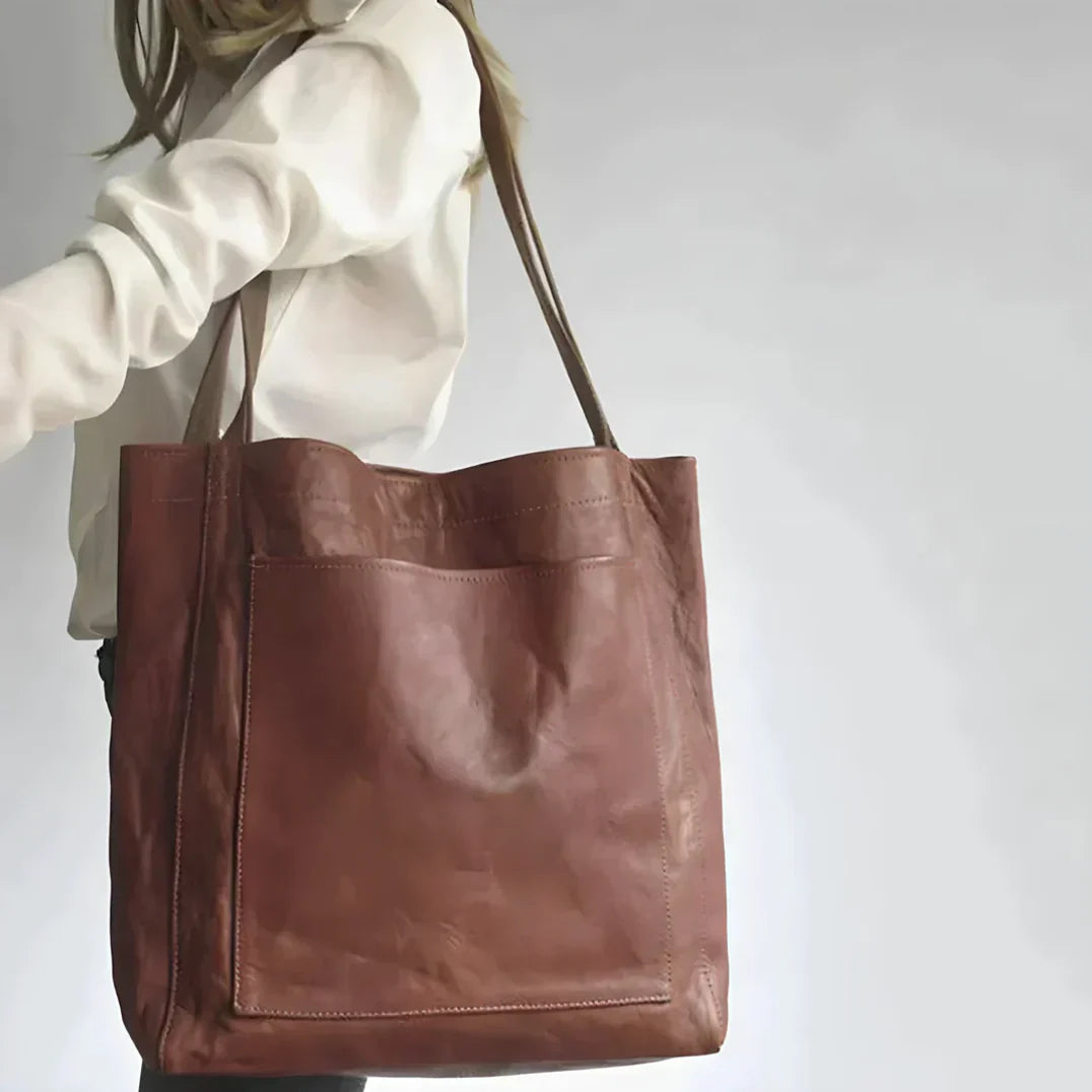 Borsa unisex elegante realizzata a mano in pelle pieno fiore di prima qualità 2