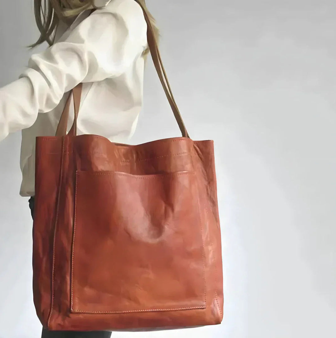 Borsa unisex elegante realizzata a mano in pelle pieno fiore di prima qualità 3