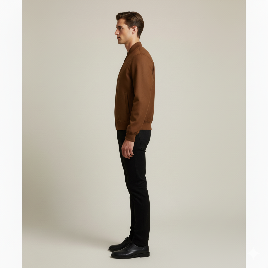 Brano | Giubbotto Bomber Uomo Marrone Con Zip 1