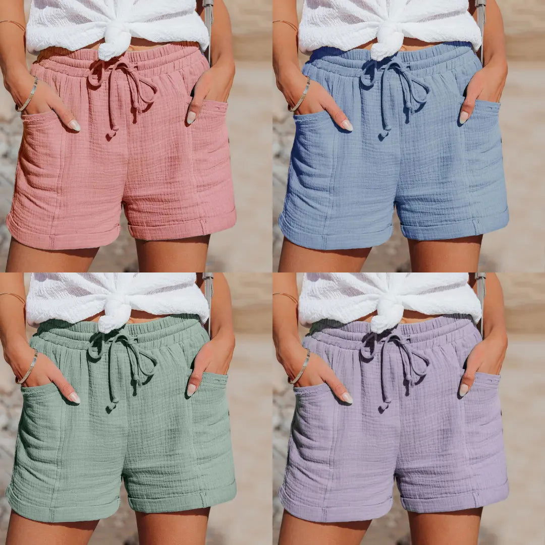 Breezy Linen Summer Shorts for Women - HEATHER Collection - Lizabella Fashion -  -  - Breezy Linen Summer Shorts for Women - HEATHER Collection - Lizabella Fashion - #tag1# - #tag2#
