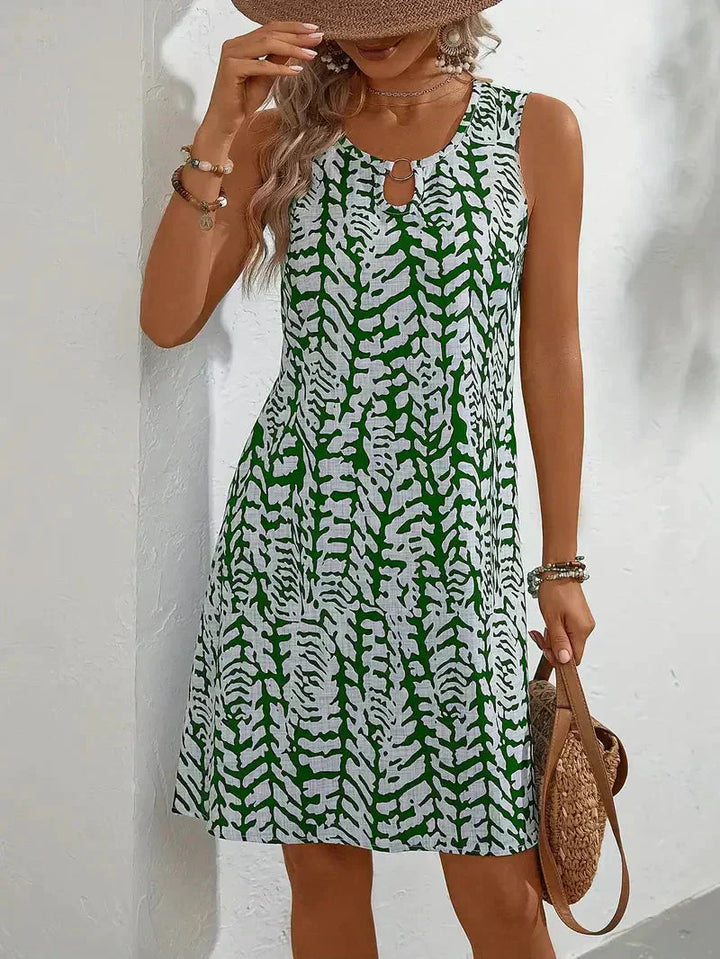 Abito Estivo Donna Senza Maniche Tessuto Leggero Elegante