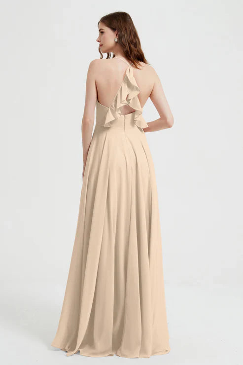 Abito Cerimonia Donna in Chiffon Stile Raffinato
