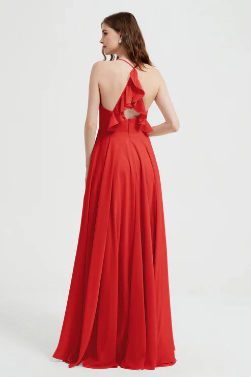 Abito Cerimonia Donna in Chiffon Stile Raffinato