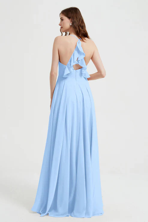 Abito Cerimonia Donna in Chiffon Stile Raffinato