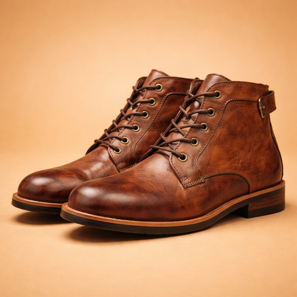 Stivaletti Uomo Classici Stringati Pelle