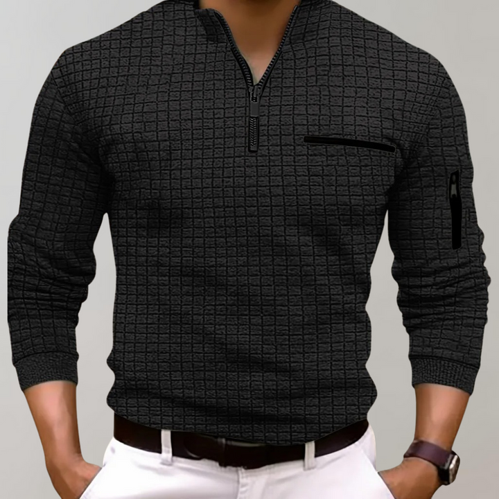Polo Uomo a Coste Tessuto Tecnico Slim Fit - Vesarelli