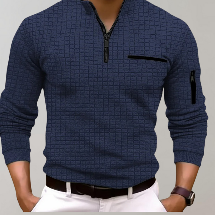 Polo Uomo a Coste Tessuto Tecnico Slim Fit