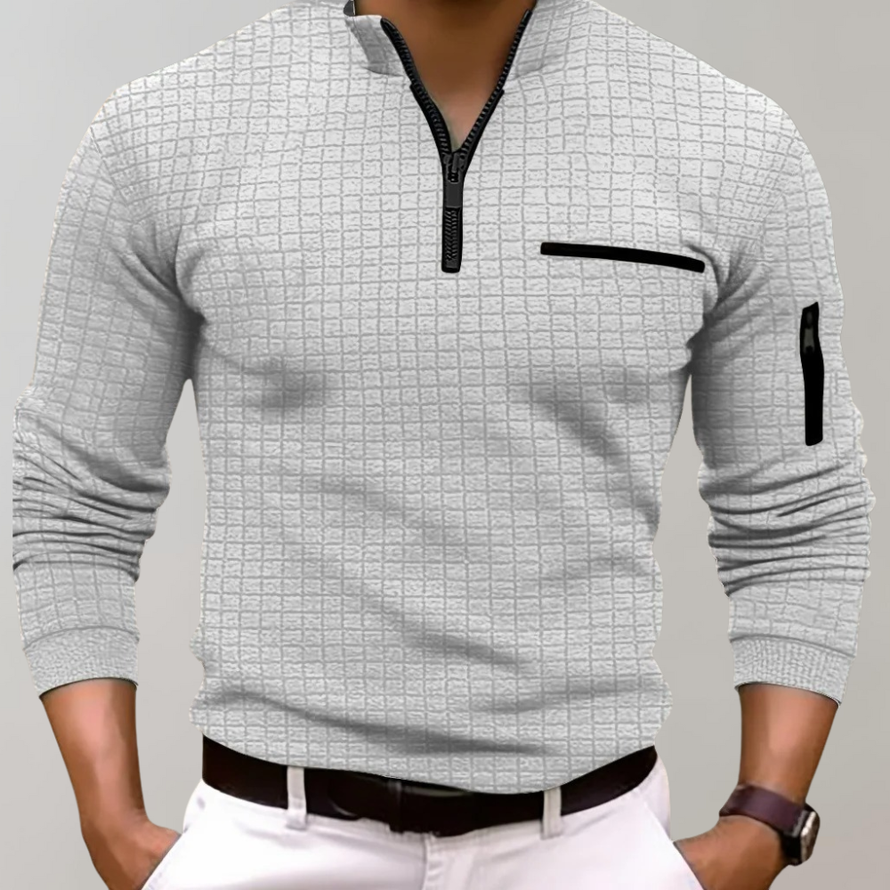 Polo Uomo a Coste Tessuto Tecnico Slim Fit