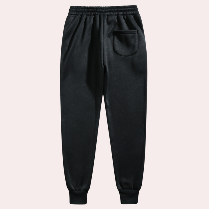 Pantaloni Jogging Uomo Tessuto Elegante Vestibilità Regular